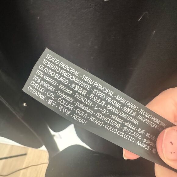 Zara Knit SZ M fur collar oversized winter coat - Picture 6 of 7